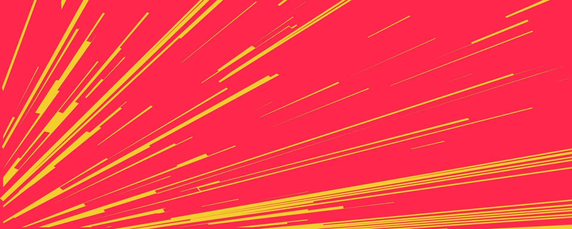 vitesse de la bande dessinée lignes de couleur jaune rouge vecteur