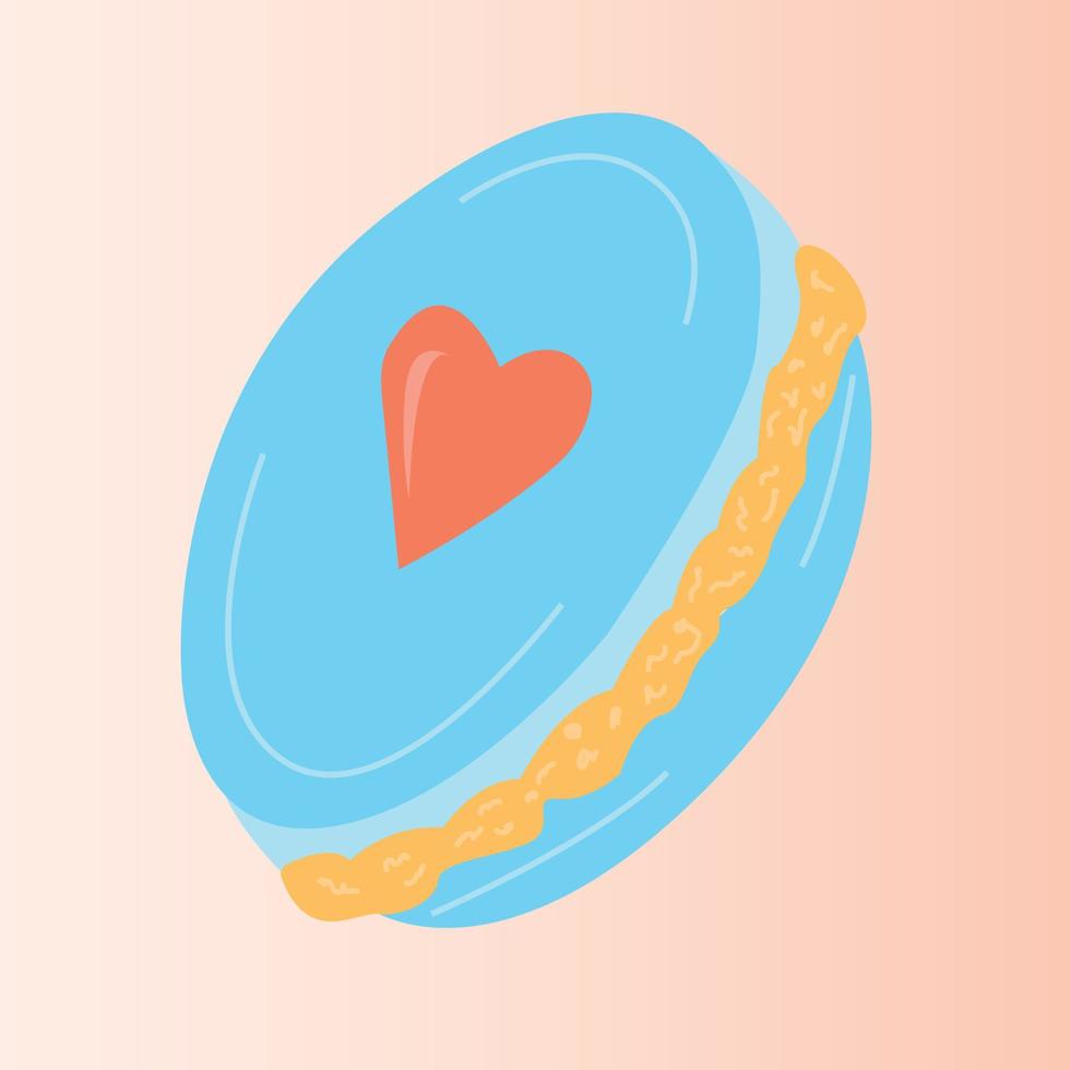 dessert macaron image vectorielle dans un style doodle vecteur