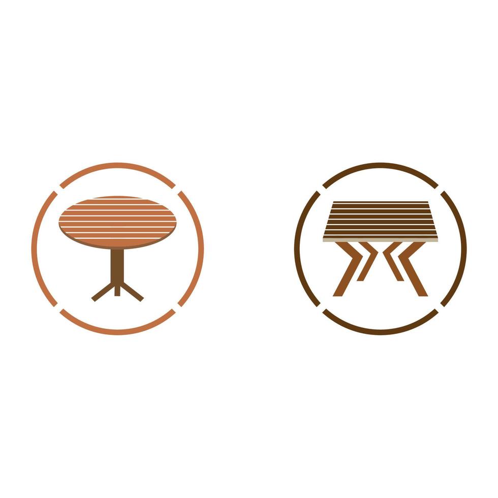 table vector logo icône objet fond illustration