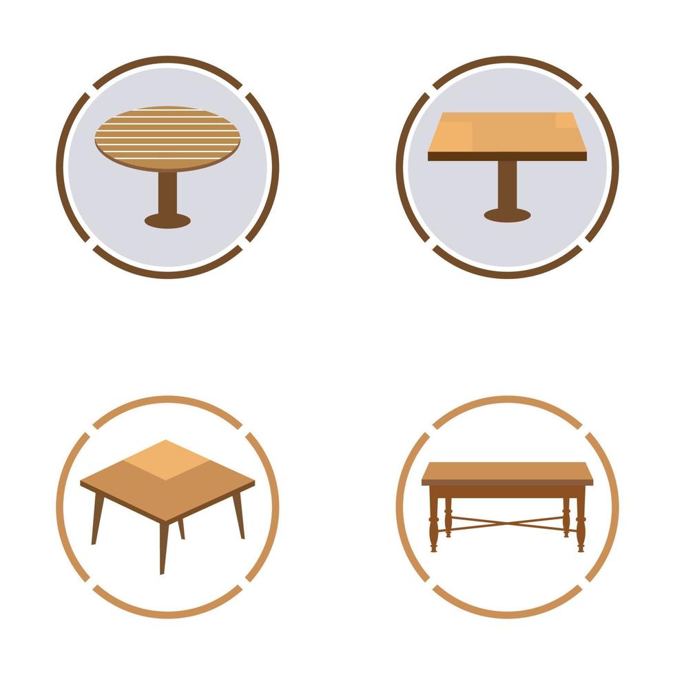 table vector logo icône objet fond illustration