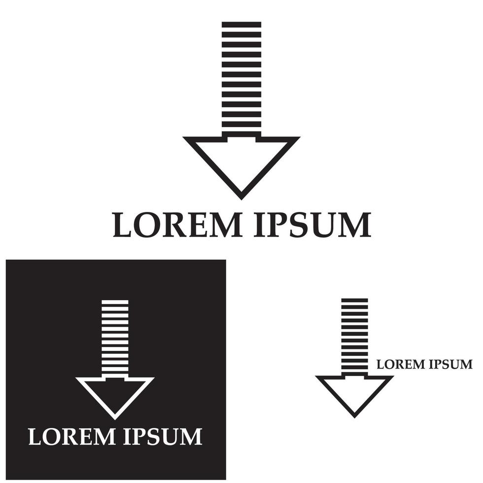 flèche partie vers le bas vecteur icône logo arrière-plan