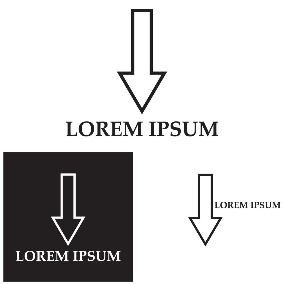 flèche partie vers le bas vecteur icône logo arrière-plan