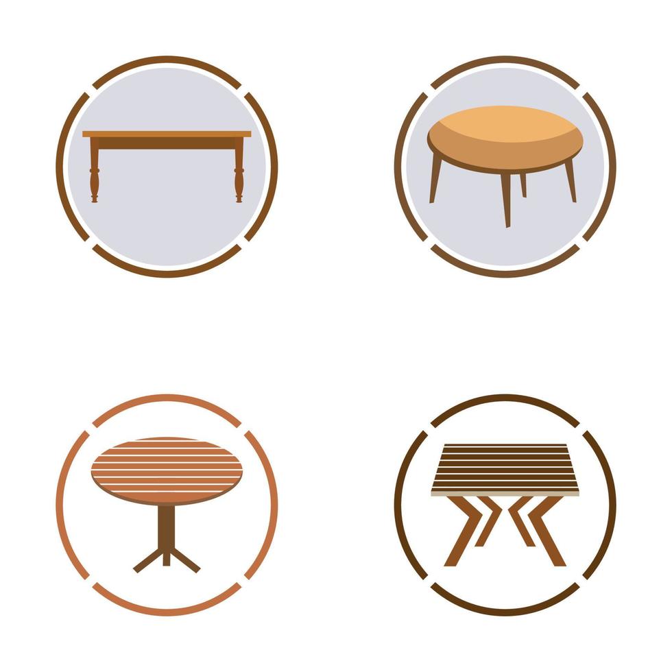 table vector logo icône objet fond illustration