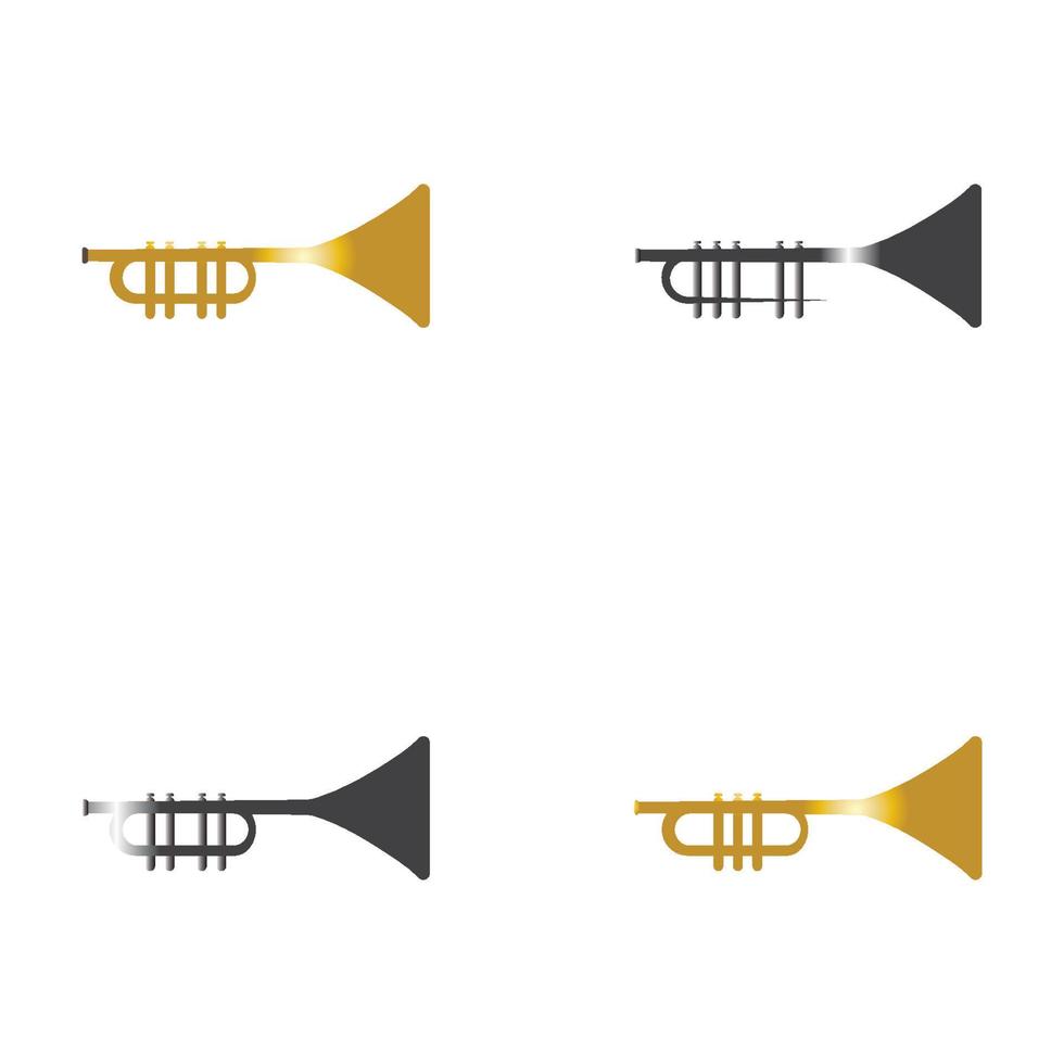 icône de vecteur d'instrument de musique trompette