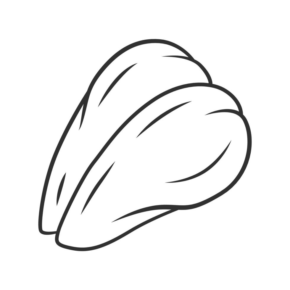 icône linéaire de poitrine de poulet. viande de boucherie. source de protéines. production et vente de viande. commerce de boucherie. illustration de la ligne mince. symbole de contour. dessin de contour isolé de vecteur. trait modifiable vecteur