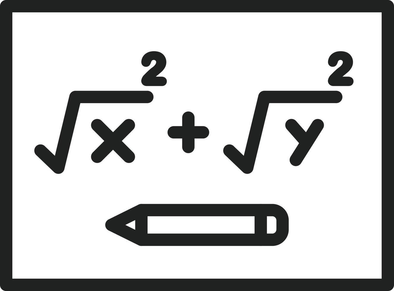 résoudre l'icône de ligne de formule vecteur