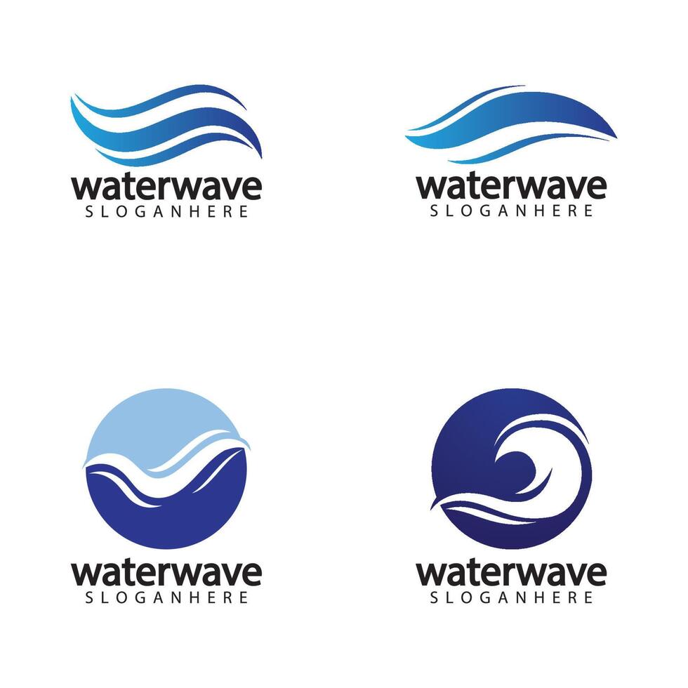 modèle de conception de logo de vague d'eau vecteur