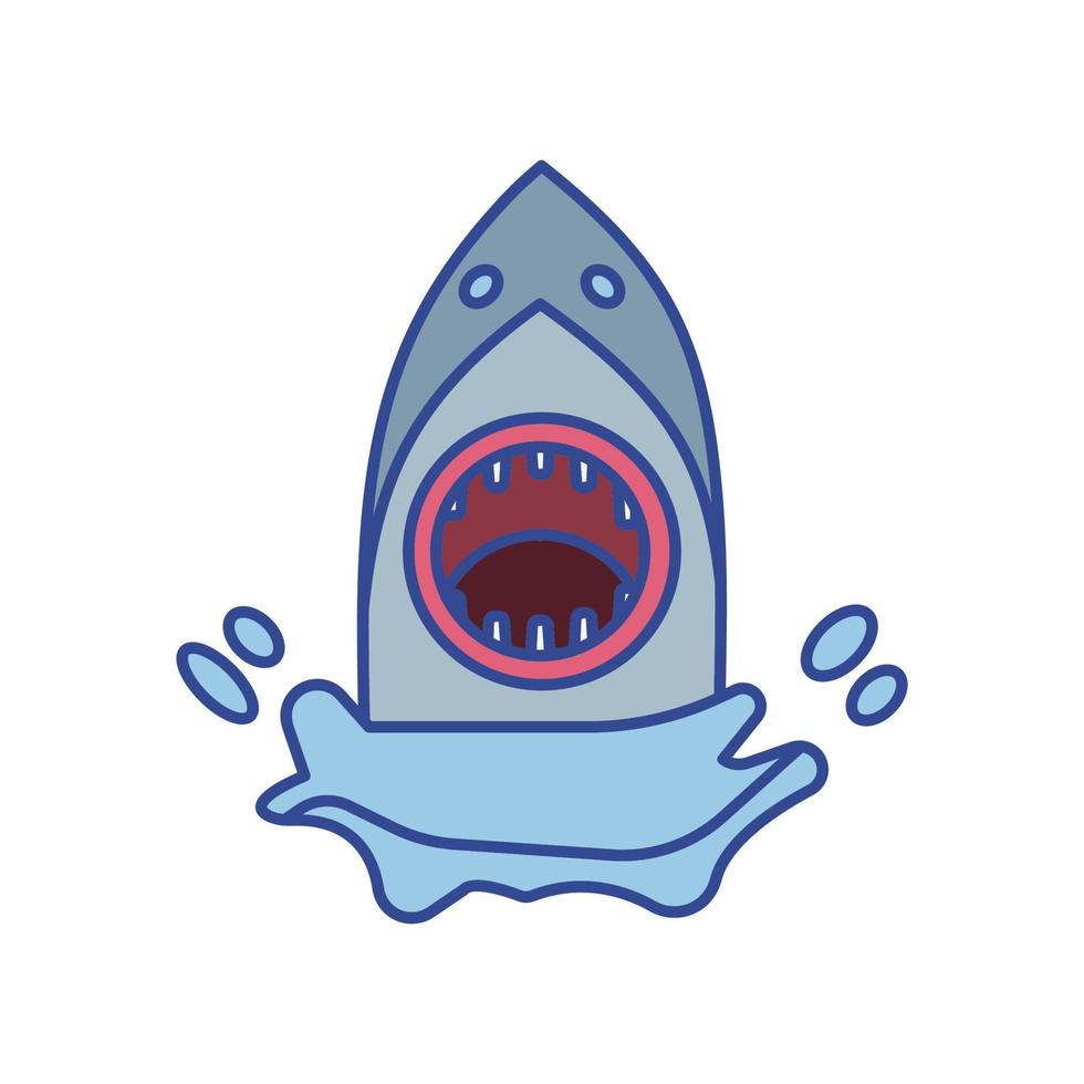 icône de vecteur d'attaque de requin qui convient au travail commercial et la modifie ou la modifie facilement