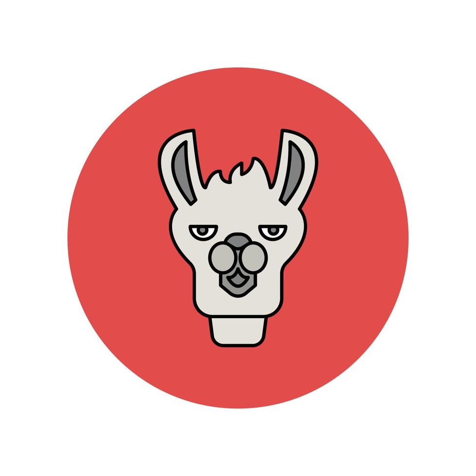 icône de vecteur animal lama qui convient au travail commercial et la modifie ou la modifie facilement