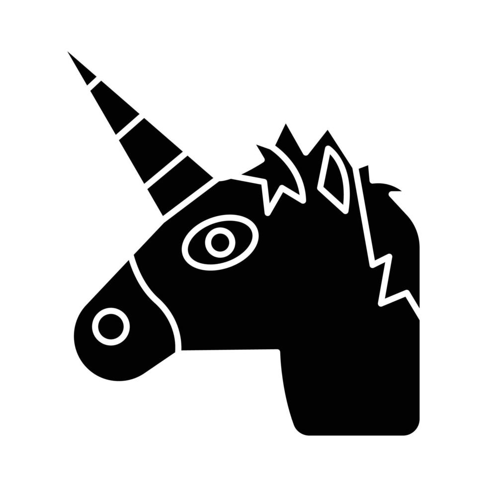 icône de vecteur de cheval de licorne qui convient au travail commercial et le modifie ou le modifie facilement