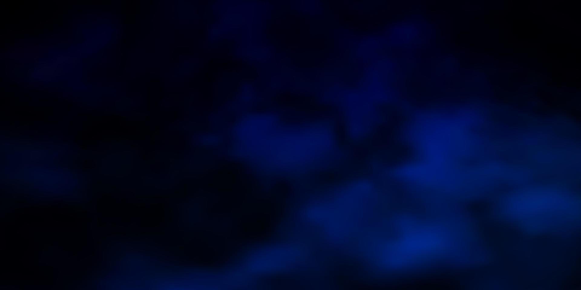 modèle vectoriel bleu foncé avec des nuages.