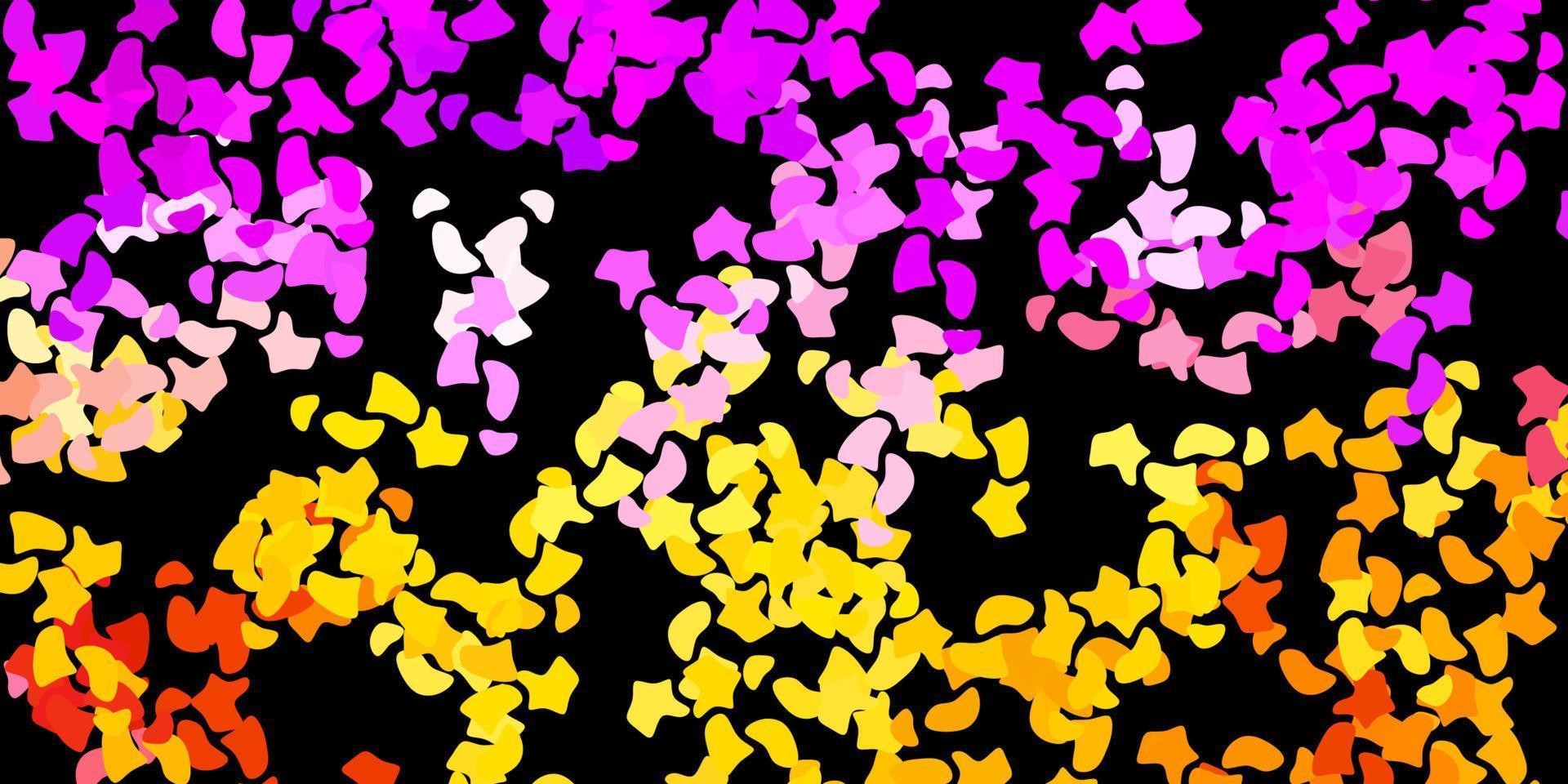 modèle vectoriel rose foncé, jaune avec des formes abstraites.