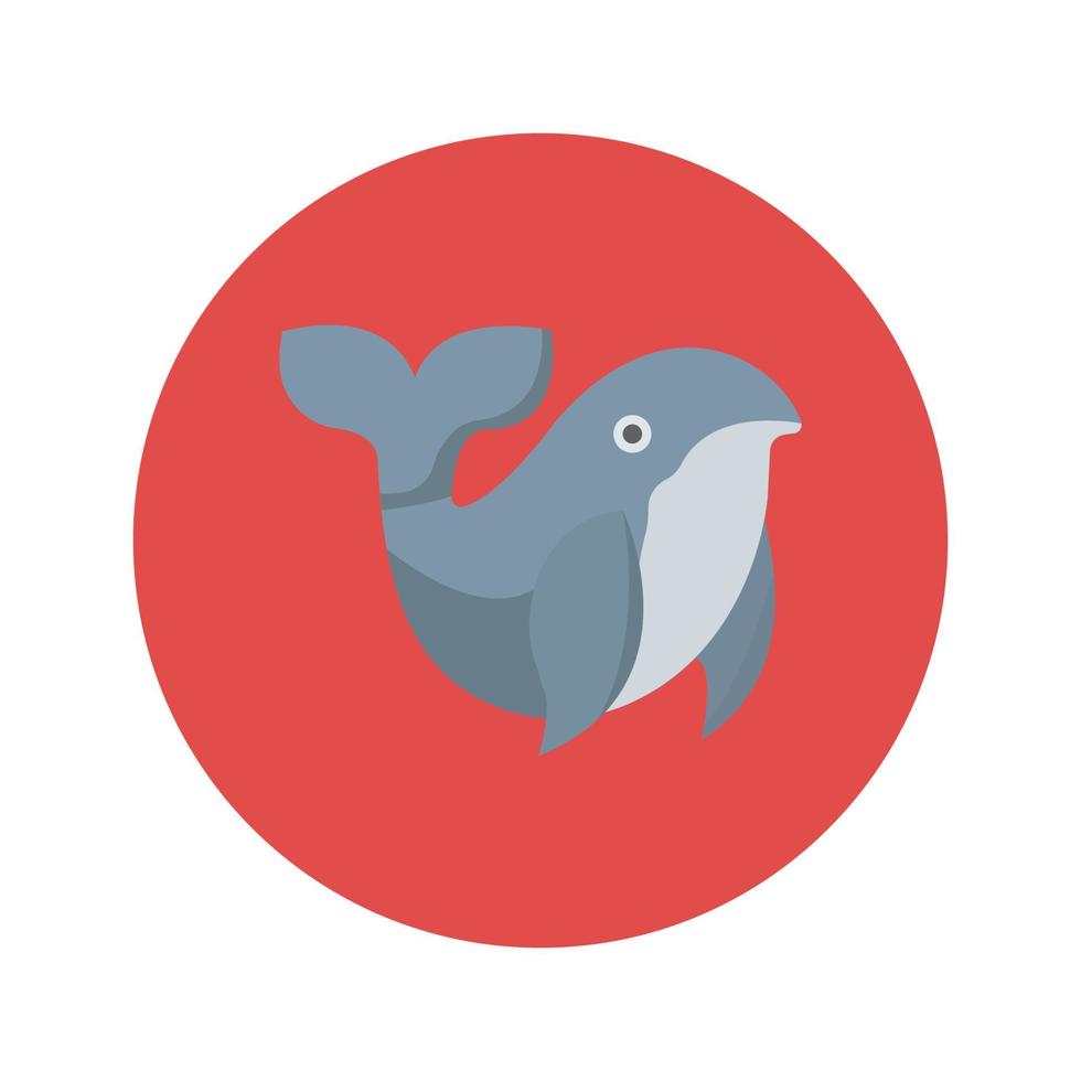 icône de vecteur de poisson dauphin qui convient au travail commercial et le modifie ou le modifie facilement