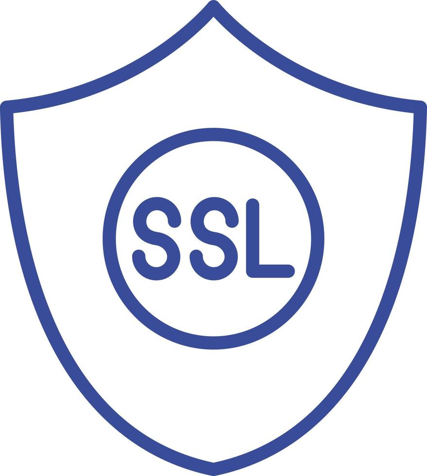 icône de vecteur isolé de protection ssl qui peut facilement modifier ou éditer