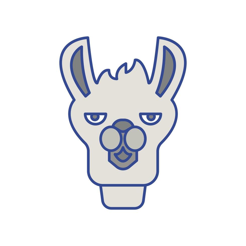 icône de vecteur animal lama qui convient au travail commercial et la modifie ou la modifie facilement