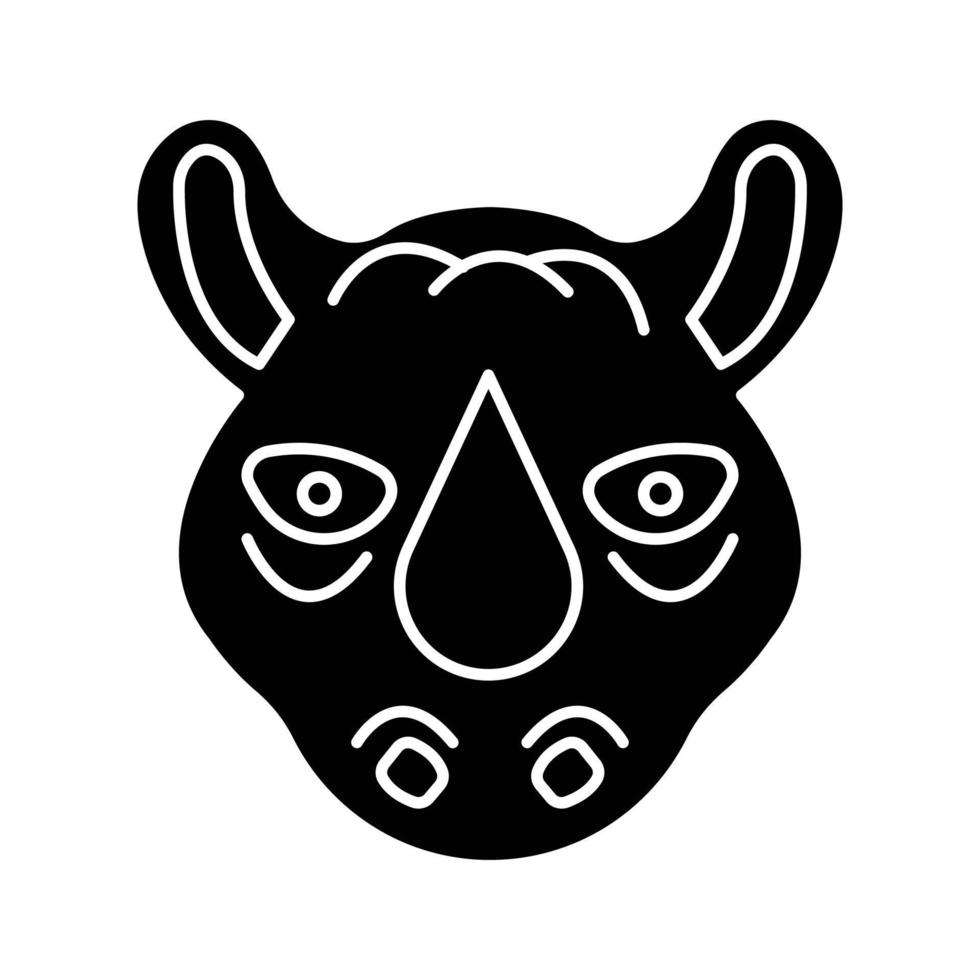 icône de vecteur animal rhino qui convient au travail commercial et la modifie ou la modifie facilement