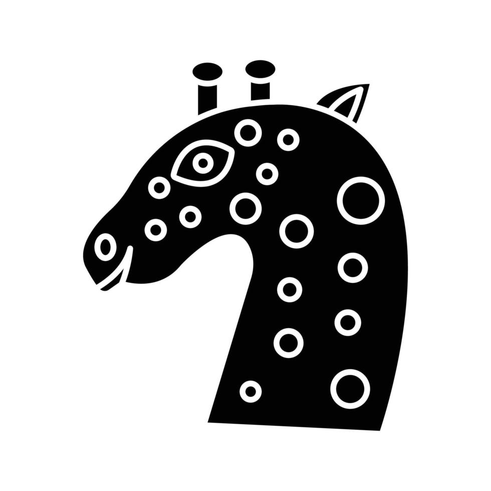 icône de vecteur animal girafe qui convient au travail commercial et la modifie ou la modifie facilement