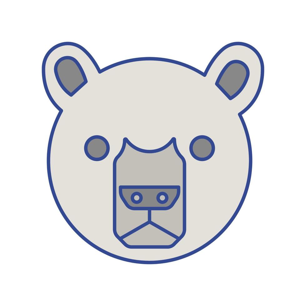 icône de vecteur d'animal d'ours qui convient au travail commercial et le modifie ou le modifie facilement