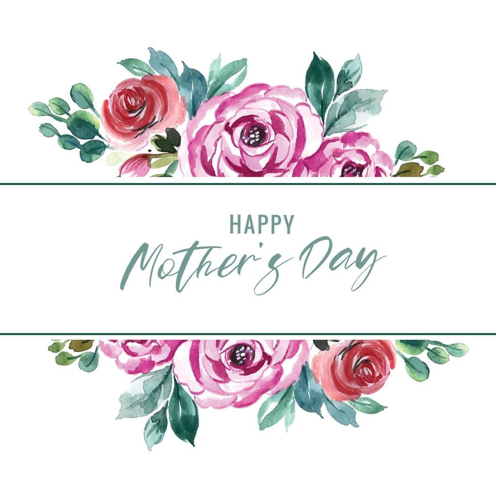 bonne fête des mères belle carte de voeux fond de fleurs décoratives vecteur