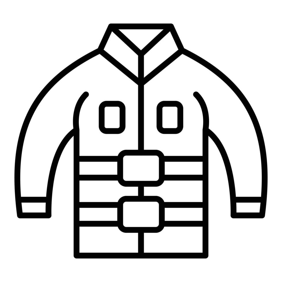 style d'icône de veste de pompier vecteur