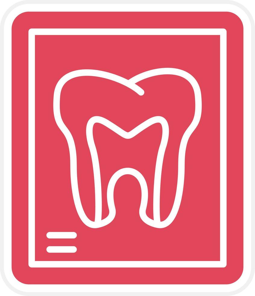 style d'icône de radiographie dentaire vecteur