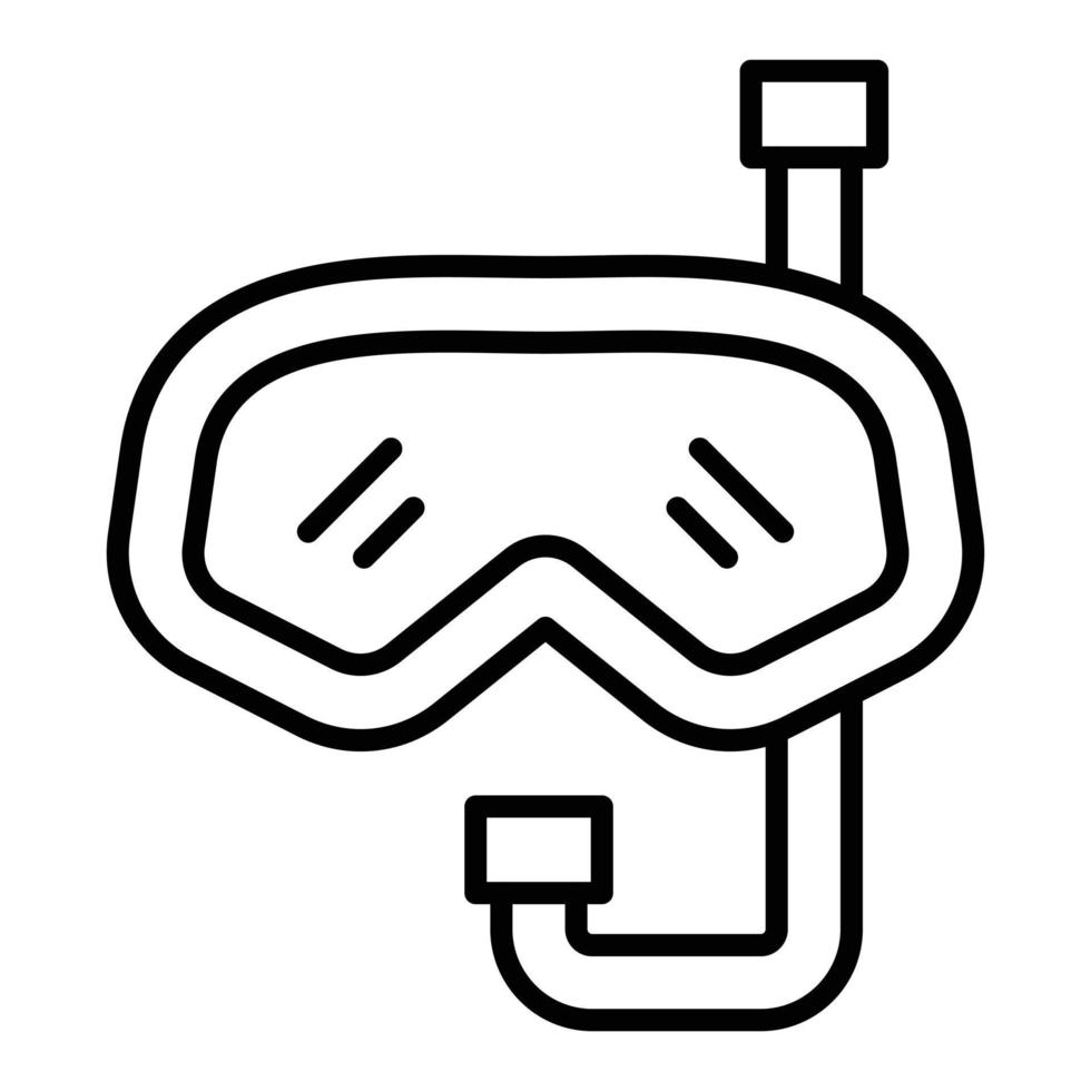 style d'icône de masque de plongée vecteur