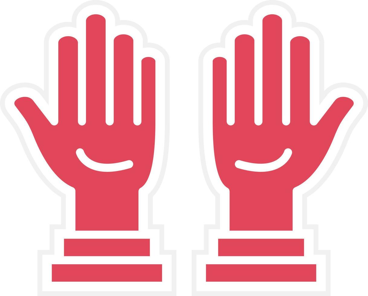 style d'icône de gants de nettoyage vecteur