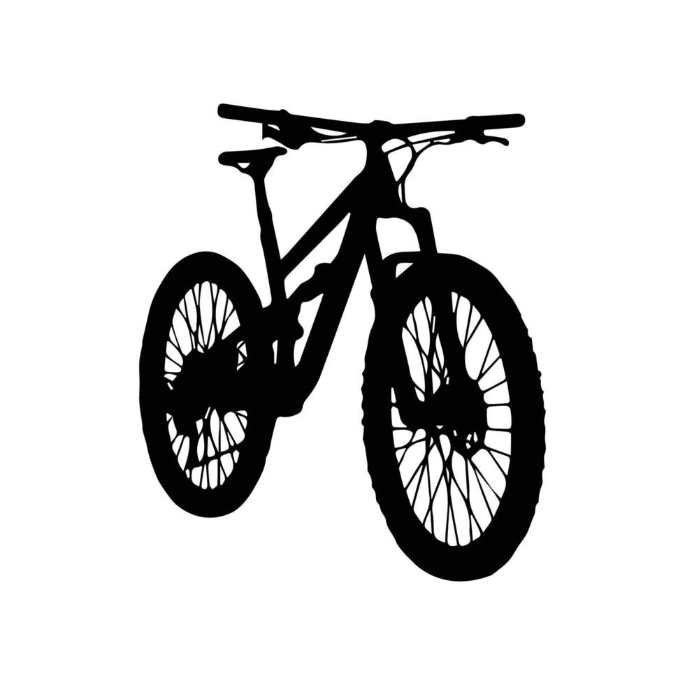 art de silhouette de vélo vecteur