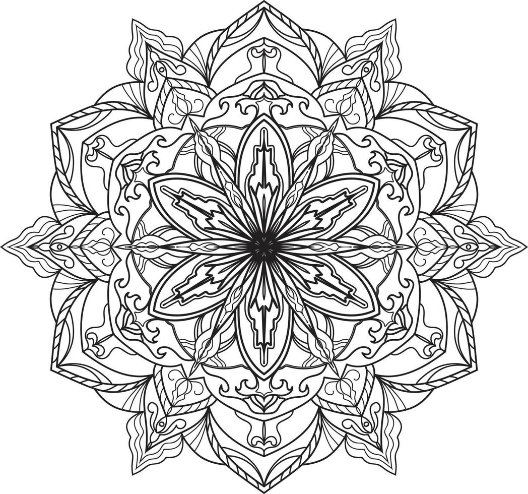 vecteur gratuit de mandala fleur circulaire