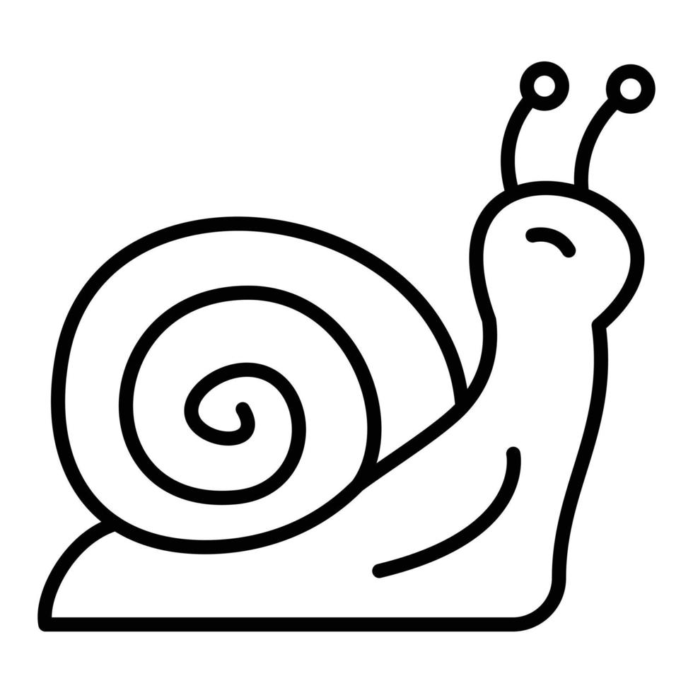 style d'icône d'escargot vecteur