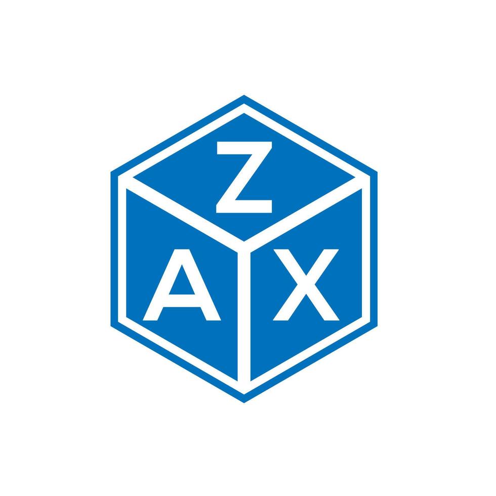création de logo de lettre zax sur fond blanc. concept de logo de lettre initiales créatives zax. conception de lettre zax. vecteur