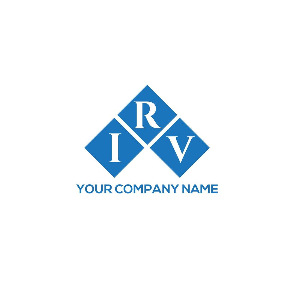 concept de logo de lettre initiales créatives irv. conception de lettre irv. création de logo de lettre irv sur fond blanc. concept de logo de lettre initiales créatives irv. conception de lettre irv. vecteur