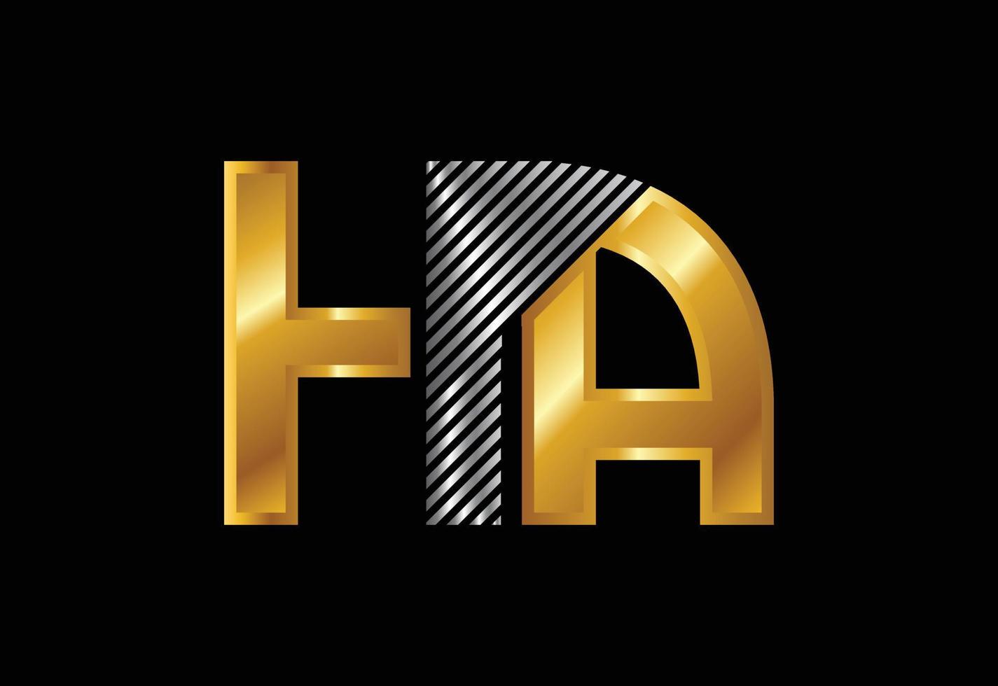 lettre initiale ha vecteur de conception de logo. symbole de l'alphabet graphique pour l'identité de l'entreprise