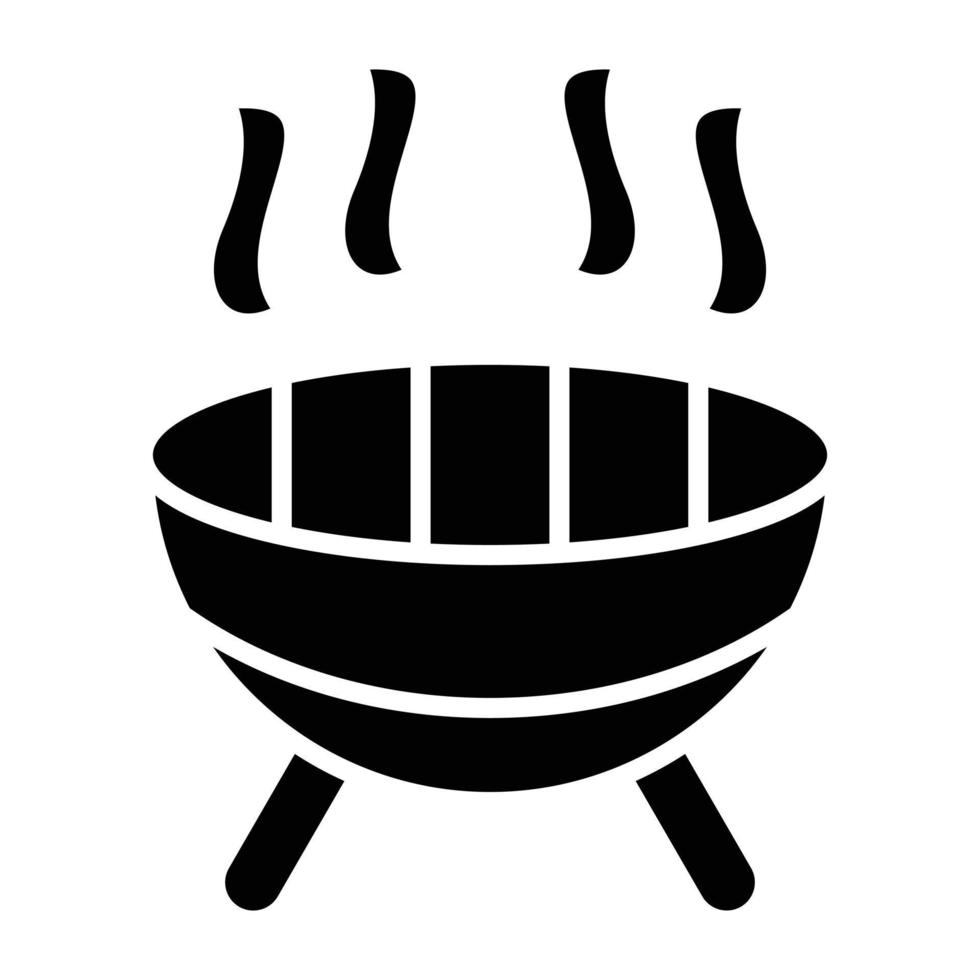 style d'icône de barbecue vecteur