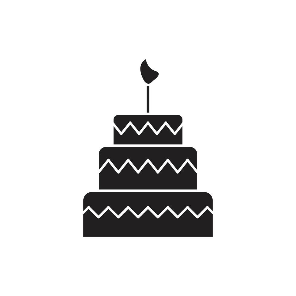 silhouette de vecteur de gâteau pour l'icône de symbole de site Web