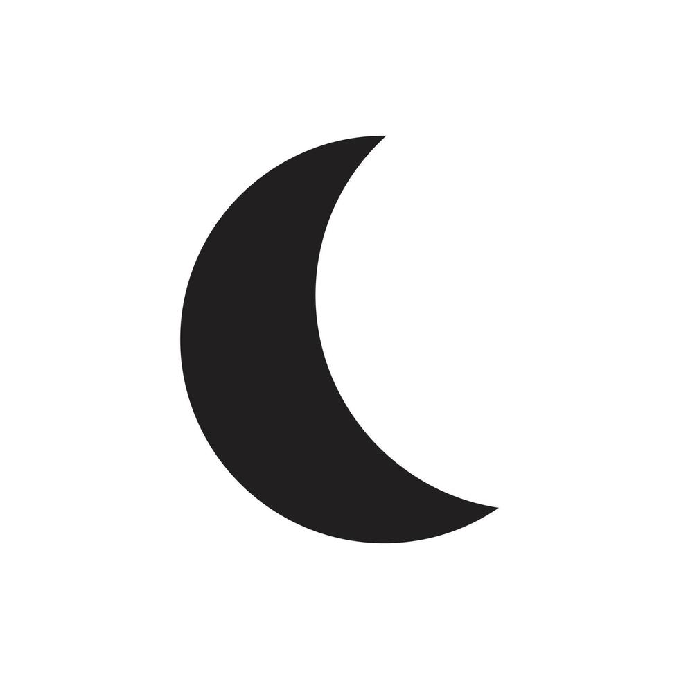 vecteur de lune pour l'illustration web du symbole d'icône