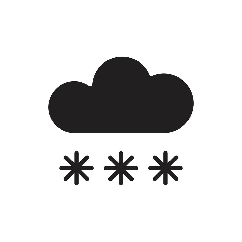 vecteur de temps de neige pour l'illustration web du symbole d'icône