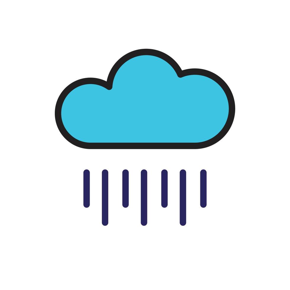vecteur de temps de pluie pour l'illustration web du symbole d'icône