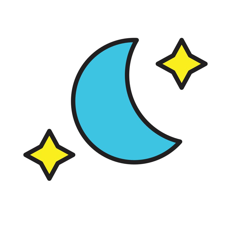 vecteur de lune pour l'illustration web du symbole d'icône