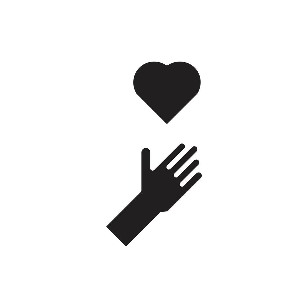 silhouette de vecteur de coeur pour l'icône de symbole de site Web