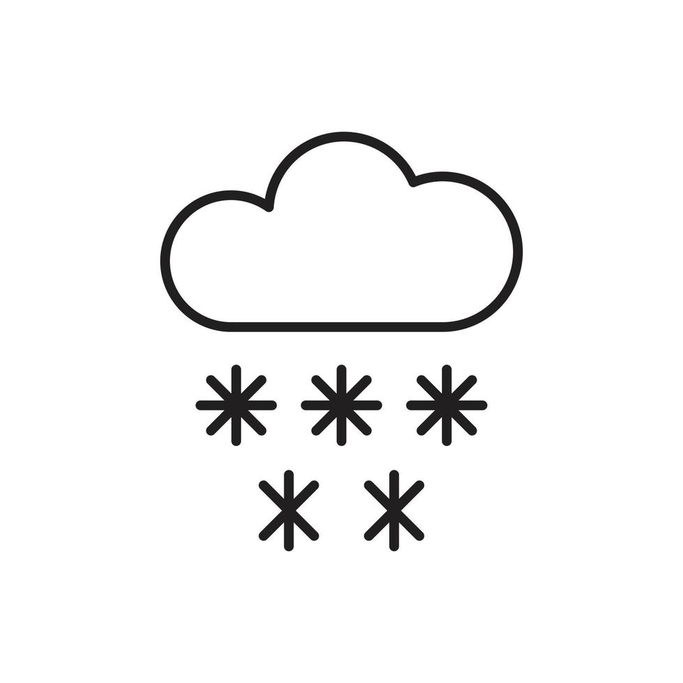 vecteur de temps de neige pour l'illustration web du symbole d'icône