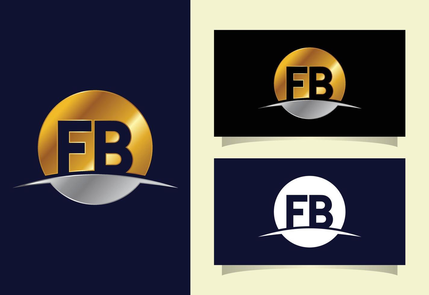 alphabet lettre icône logo fb. symbole de l'alphabet graphique pour l'identité de l'entreprise vecteur