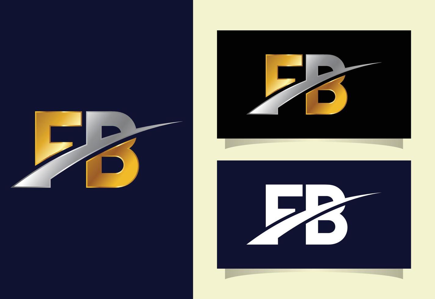 alphabet lettre icône logo fb. symbole de l'alphabet graphique pour l'identité de l'entreprise vecteur