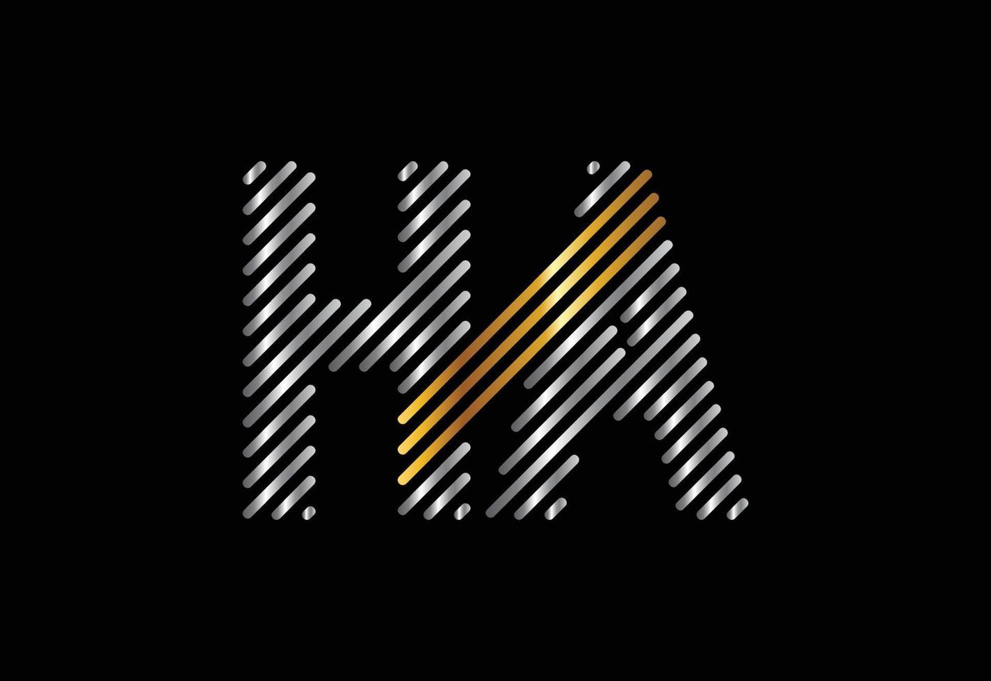 lettre initiale ha vecteur de conception de logo. symbole de l'alphabet graphique pour l'identité de l'entreprise