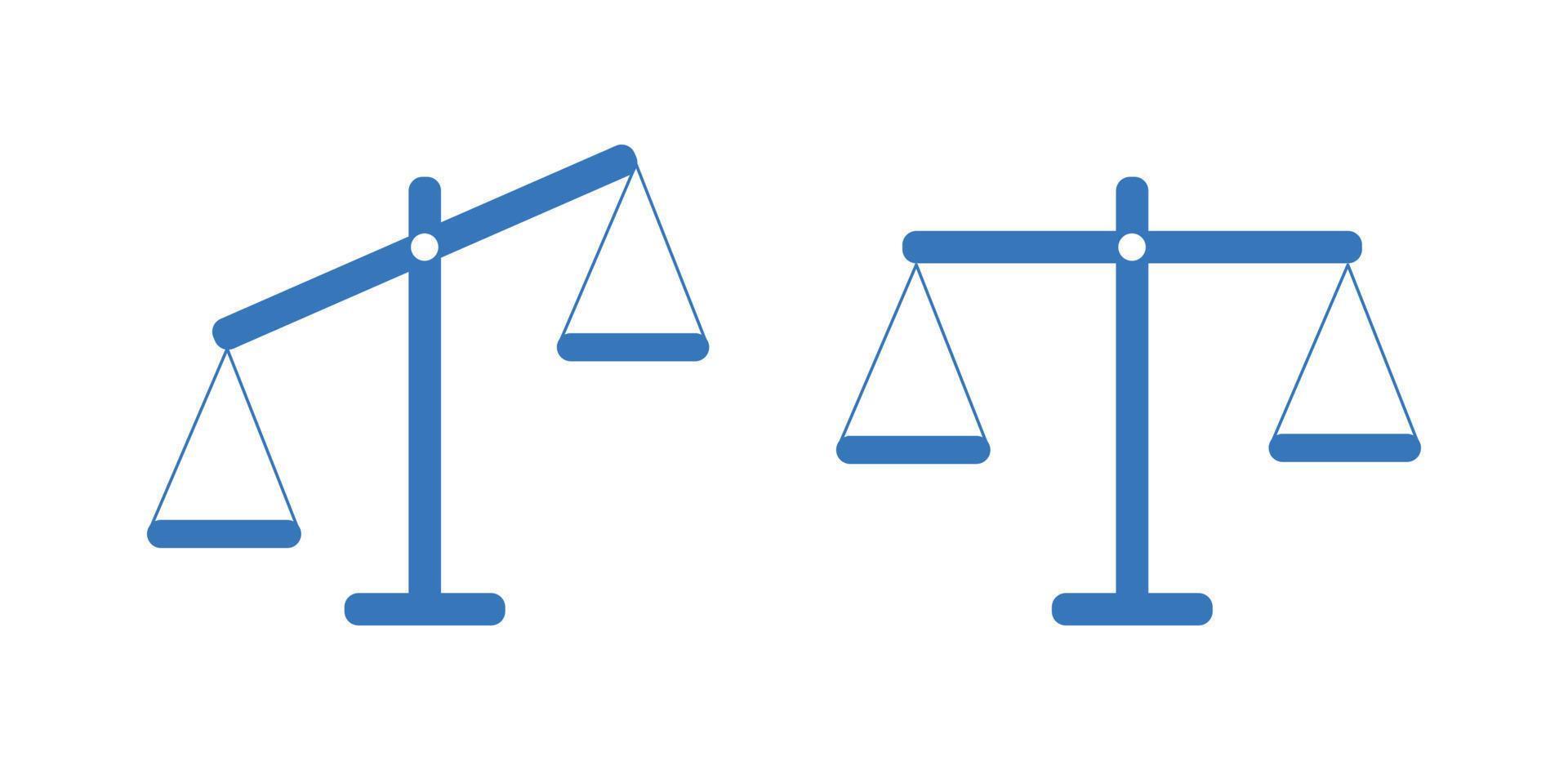 signe de vecteur d'icône d'échelle isolé sur fond blanc. couleur du modèle de symbole d'échelle modifiable. mesure les rapports de justice.