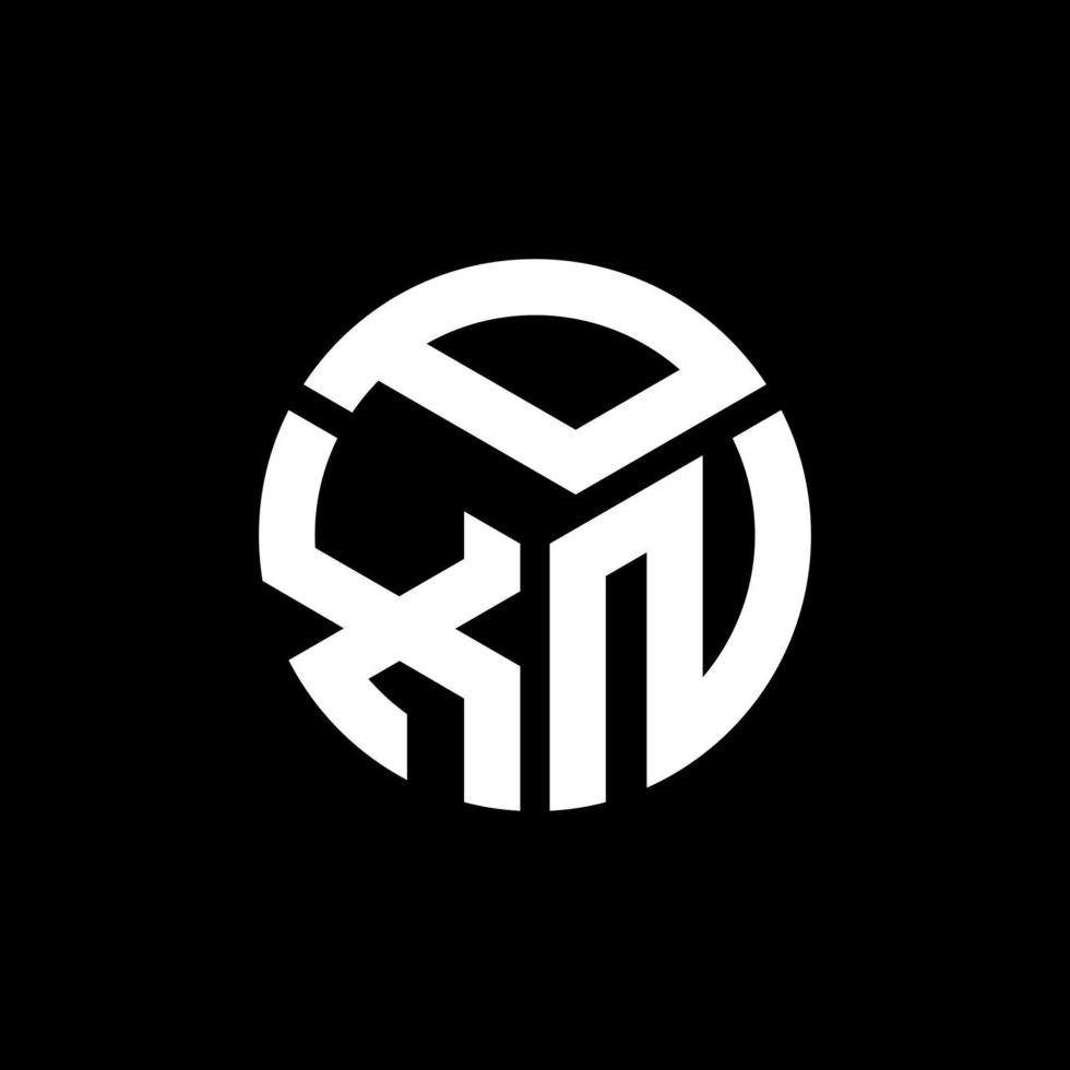 création de logo de lettre pxn sur fond noir. concept de logo de lettre initiales créatives pxn. conception de lettre pxn. vecteur