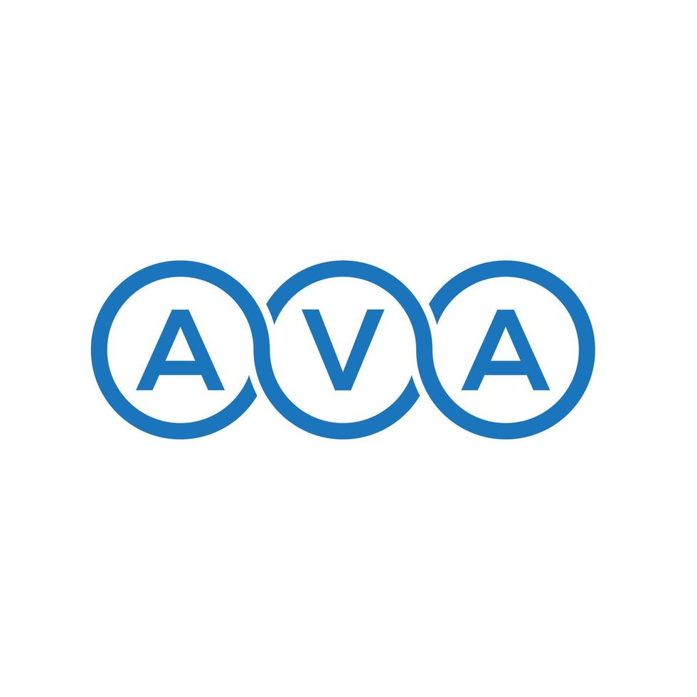 création de logo de lettre ava sur fond blanc. concept de logo de lettre initiales créatives ava. conception de lettre ava. vecteur