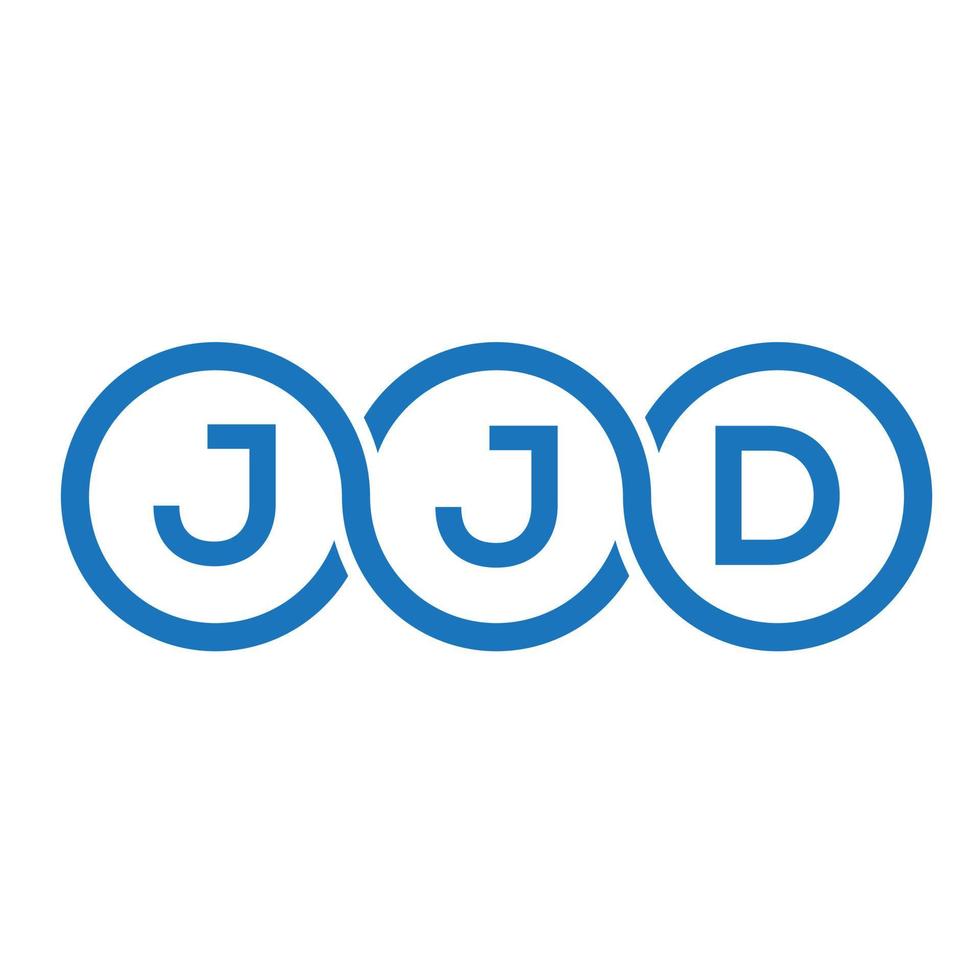 création de logo de lettre jjd sur fond blanc. concept de logo de lettre initiales créatives jjd. conception de lettre jjd. vecteur
