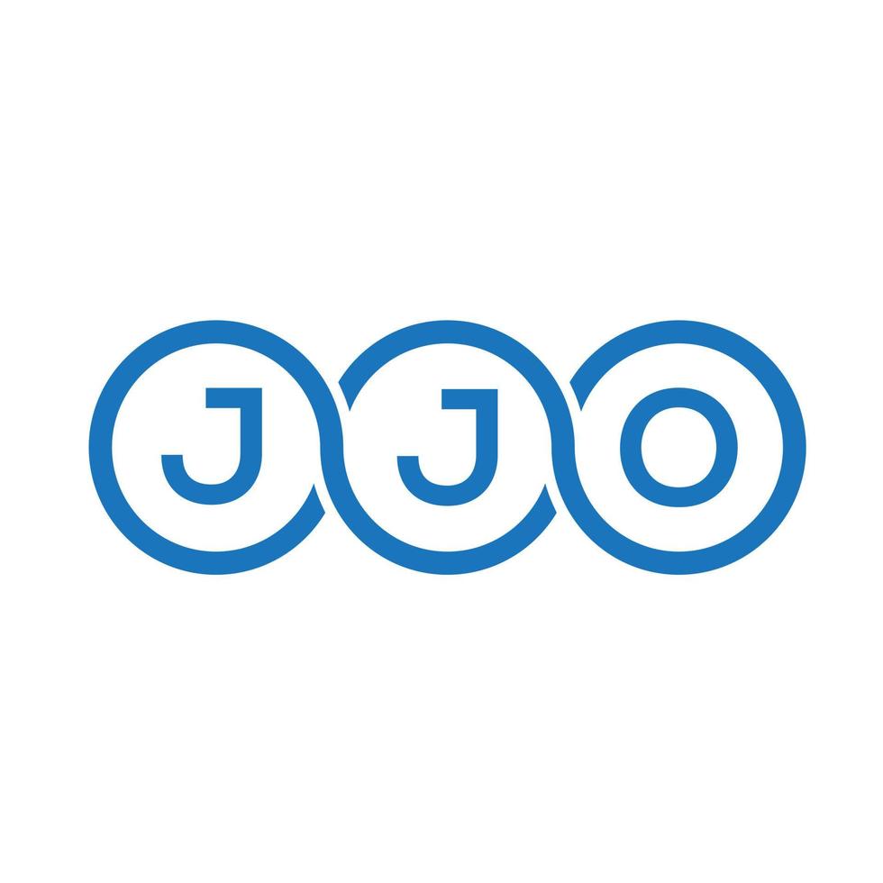 création de logo de lettre jjo sur fond blanc. concept de logo de lettre initiales créatives jjo. conception de lettre jjo. vecteur