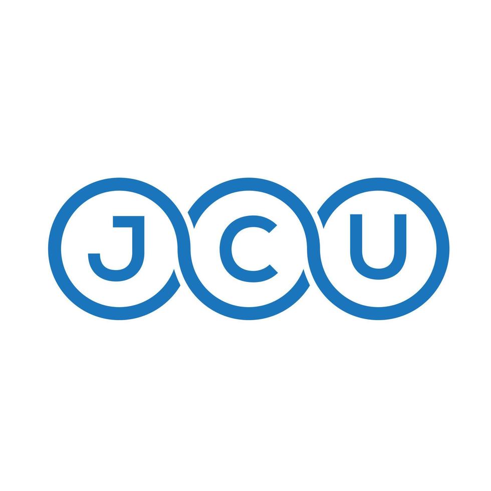 création de logo de lettre jcu sur fond blanc. concept de logo de lettre initiales créatives jcu. conception de lettre jcu. vecteur